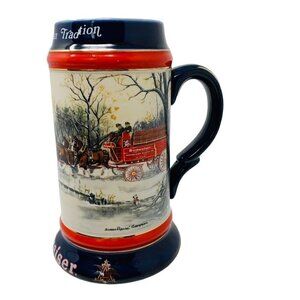 Budweiser An American Tradition Beer Vintage Ceramic Beer Stein Ceramarte Brazil